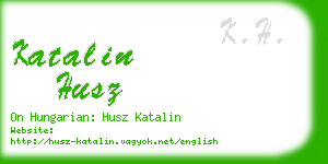 katalin husz business card